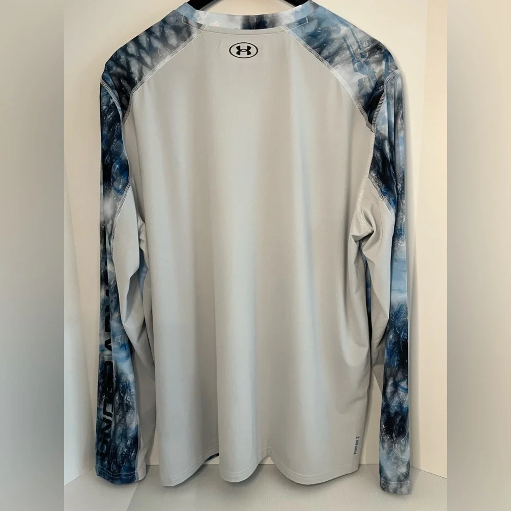 Under Armour Stretch wBreathable Mesh Back Long Sleeved Crew Neck Active Top - Picture 9 of 16